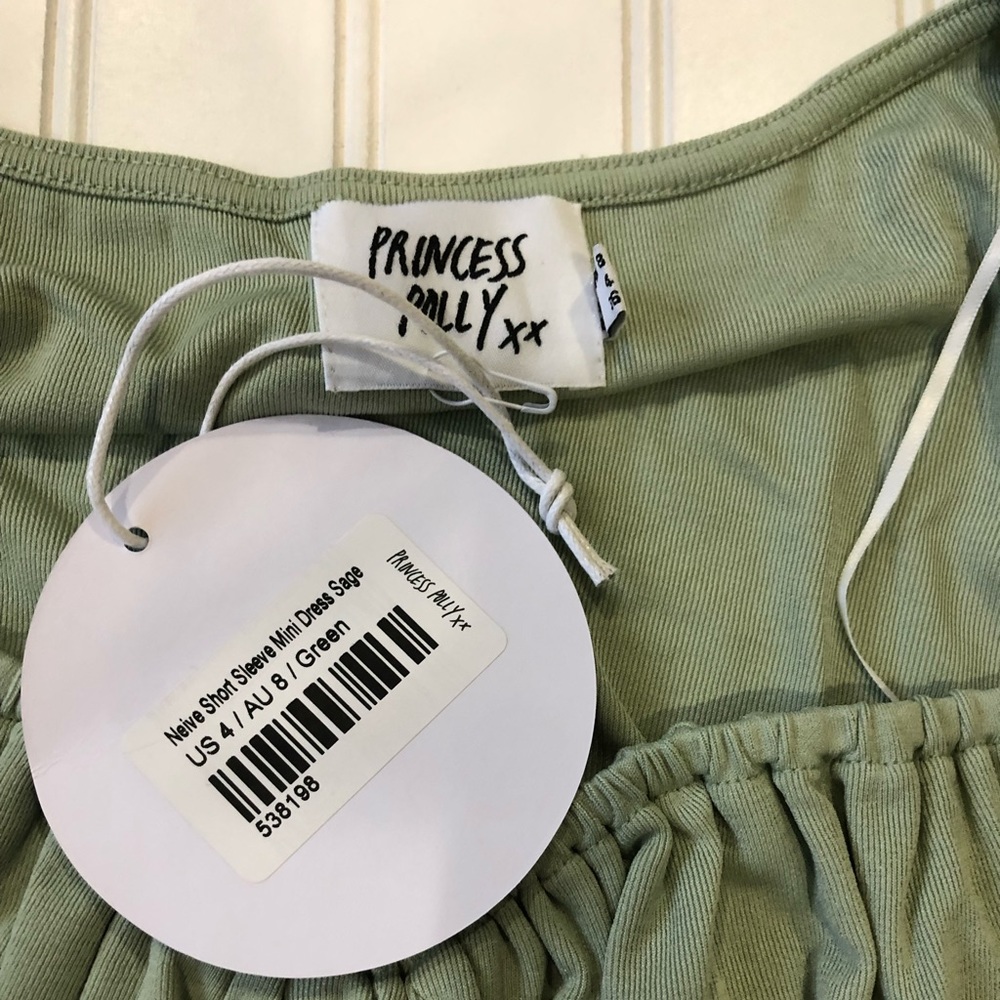 Brand new sage green princess Polly dress - Picture 2 of 3